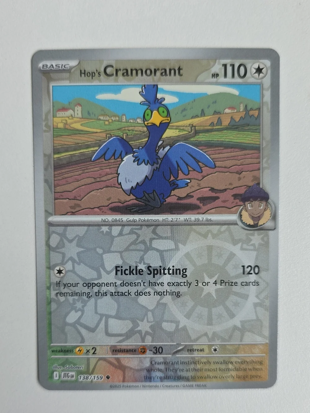 Pokemon Hop's Cramorant Trading Card